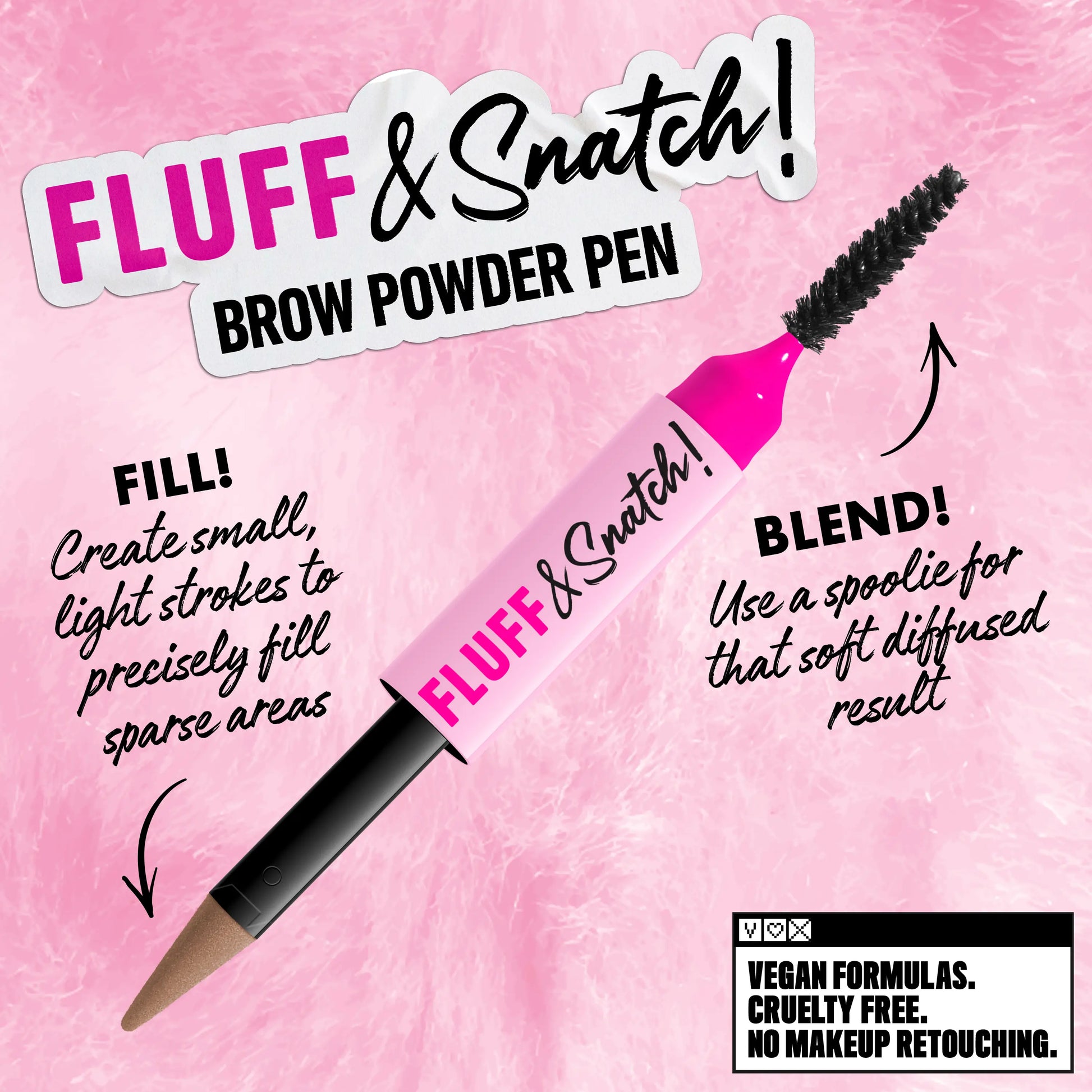 [NEW & EXCLUSIVE] Fluff & Snatch Brow Powder Pen, 24H Wear, Cream to Powder Eyebrow, Transfer-Resistant Formula, NYX Professional Makeup