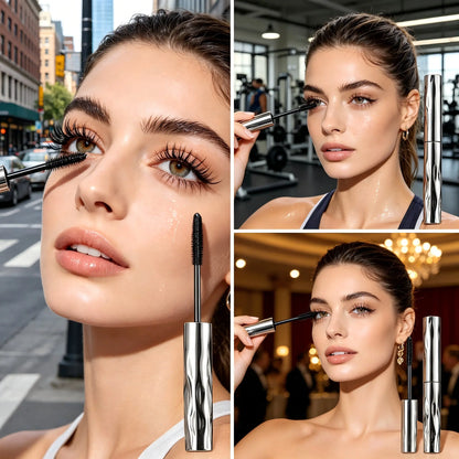 Lengthening and Curling Mascara - Features a Special Steel Spiral Brush Head,Long-Lasting and Waterproof, Maintains Makeup for 24 Hours,Is Smudge-Proof,Does Not Clump,And Keeps Each Lash Long and Curled for an Extended Period.