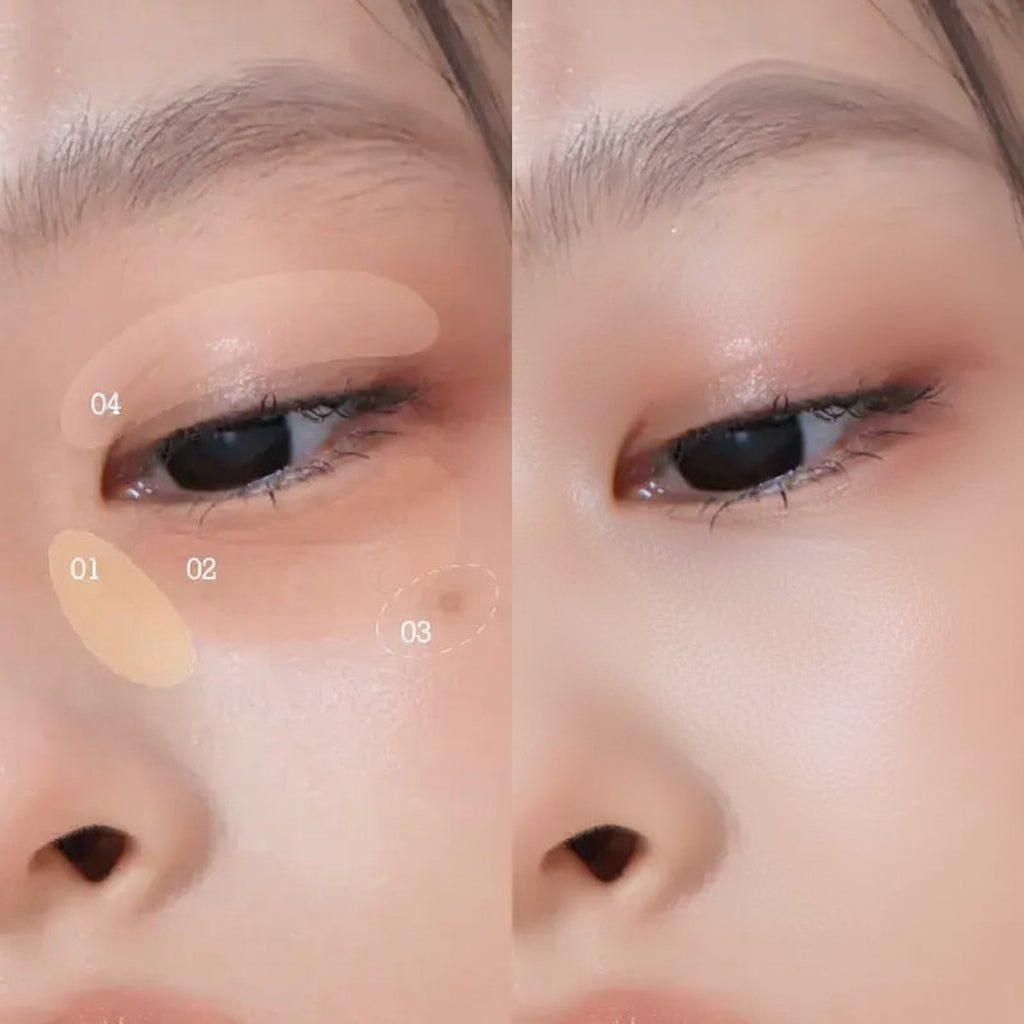【I Wawa】 a Color Correcting Concealer Palette, 4 Shades, for Brightening and Defining, Hides Dark Circles and Dark Spots
